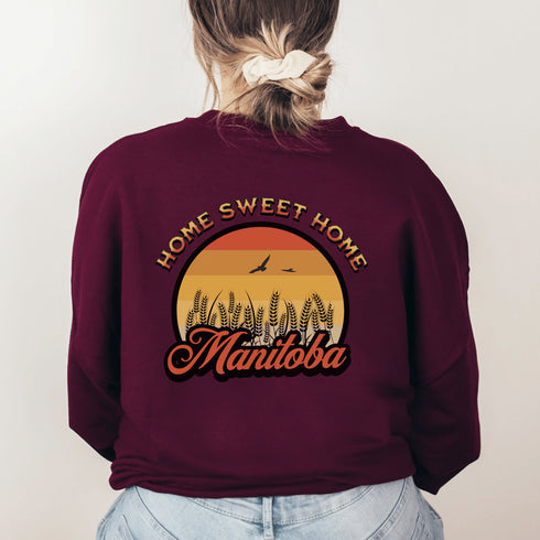 C & Win Sports Manitoba Home Sweet Home Sweatshirt S / Maroon - C & Win Sports