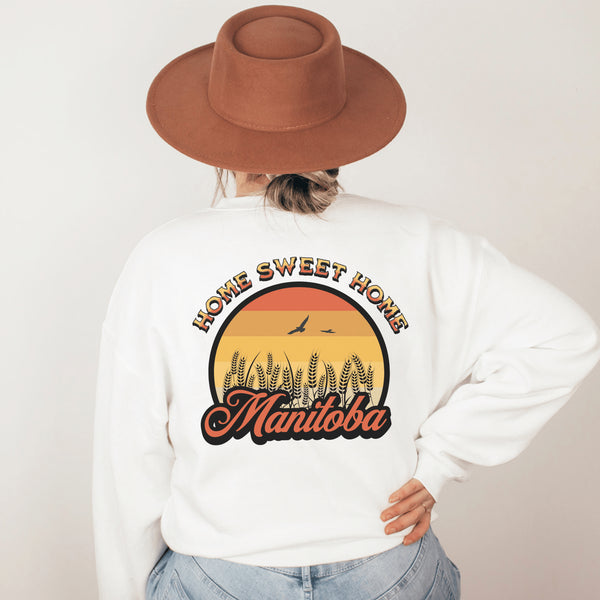 C & Win Sports Manitoba Home Sweet Home Sweatshirt S / White - C & Win Sports