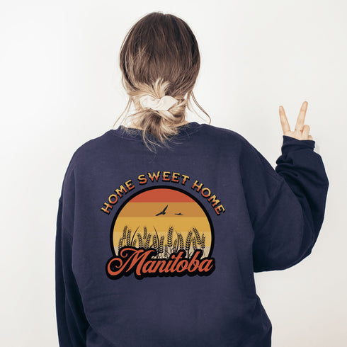 C & Win Sports Manitoba Home Sweet Home Sweatshirt S / Navy - C & Win Sports