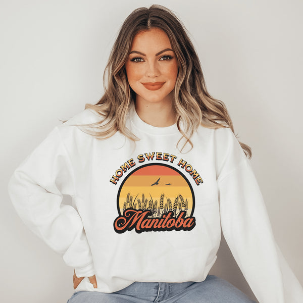 C & Win Sports Home Sweet Home Manitoba Sweatshirt S / White - C & Win Sports