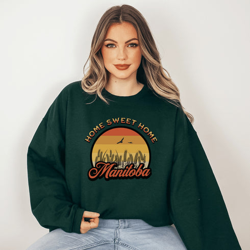 C & Win Sports Home Sweet Home Manitoba Sweatshirt S / Forest Green - C & Win Sports