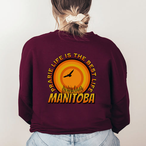 C & Win Sports Prairie Life Is The Best Life Sweatshirt S / Maroon - C & Win Sports