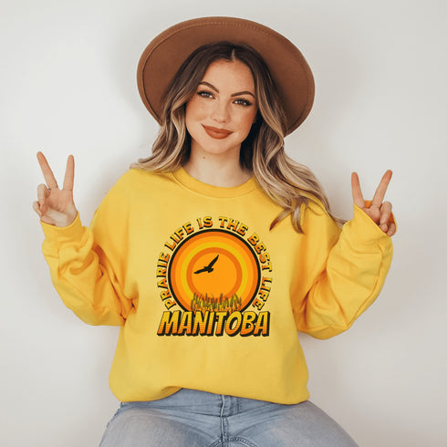 C & Win Sports Manitoba-Prairie Life Is The Best Life Sweatshirt S / Gold - C & Win Sports