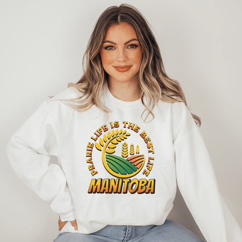 C & Win Sports Manitoba-Prairie Life Sweatshirt S / White - C & Win Sports