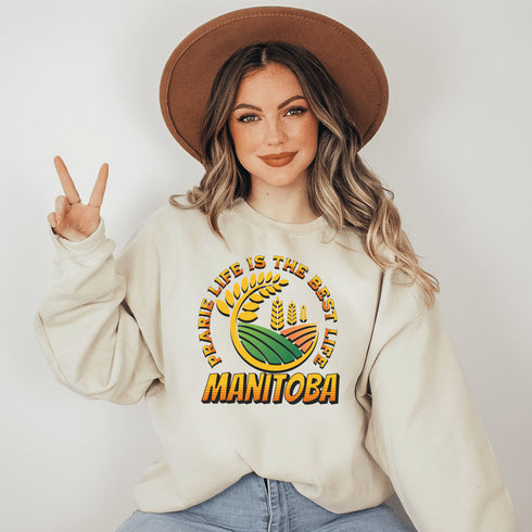 C & Win Sports Manitoba-Prairie Life Sweatshirt S / Sand - C & Win Sports