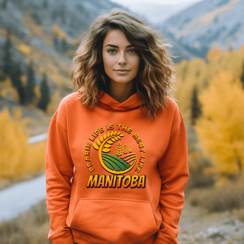 C & Win Sports Manitoba-Prairie Life Hoodie Orange / S - C & Win Sports