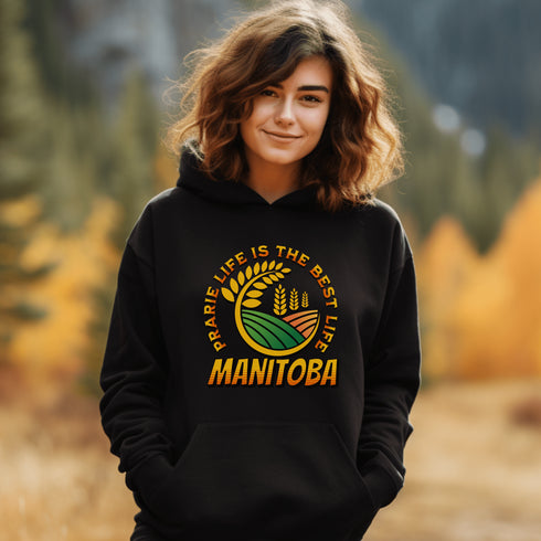 C & Win Sports Manitoba-Prairie Life Hoodie Black / S - C & Win Sports