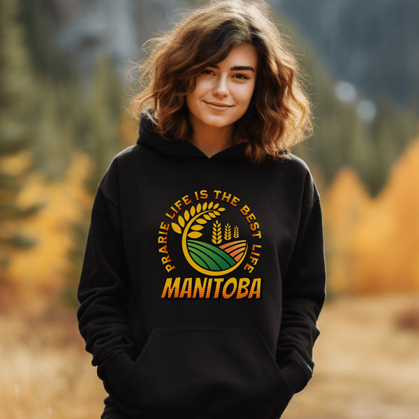 C & Win Sports Manitoba-Prairie Life Hoodie Black / S - C & Win Sports