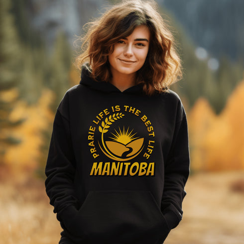 C & Win Sports Prairie Life Hoodie-Manitoba Black / S - C & Win Sports