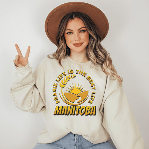 C & Win Sports Prairie Life Sweatshirt-Manitoba S / Sand - C & Win Sports