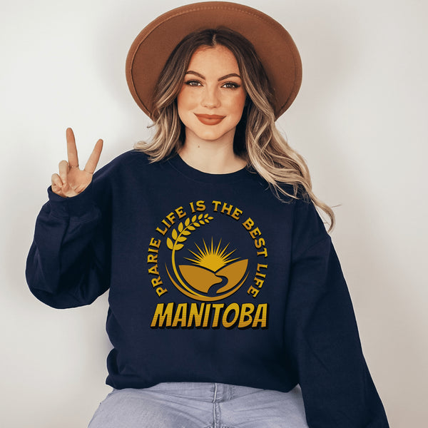 C & Win Sports Prairie Life Sweatshirt-Manitoba S / Navy - C & Win Sports
