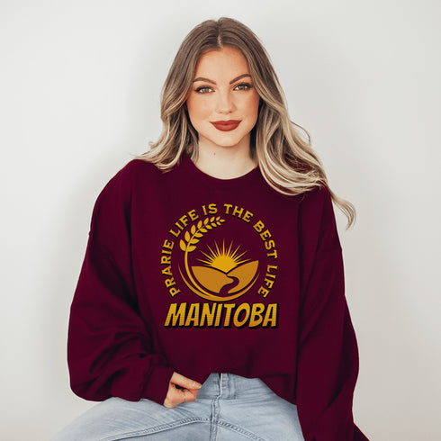 C & Win Sports Prairie Life Sweatshirt-Manitoba S / Maroon - C & Win Sports