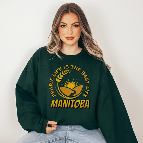 C & Win Sports Prairie Life Sweatshirt-Manitoba S / Forest Green - C & Win Sports