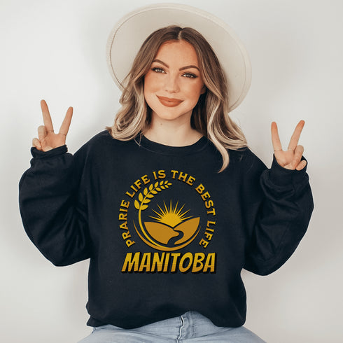 C & Win Sports Prairie Life Sweatshirt-Manitoba S / Black - C & Win Sports
