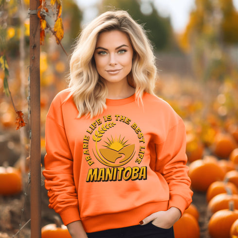 C & Win Sports Prairie Life Sweatshirt-Manitoba S / Orange - C & Win Sports