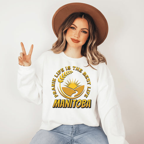 C & Win Sports Prairie Life Sweatshirt-Manitoba S / White - C & Win Sports