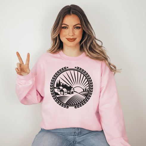 C & Win Sports Prairie Harvest Sweatshirt S / Light Pink - C & Win Sports