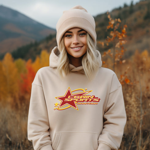 C & Win Sports C & Win Sports Star Hoodie Sand / S - C & Win Sports