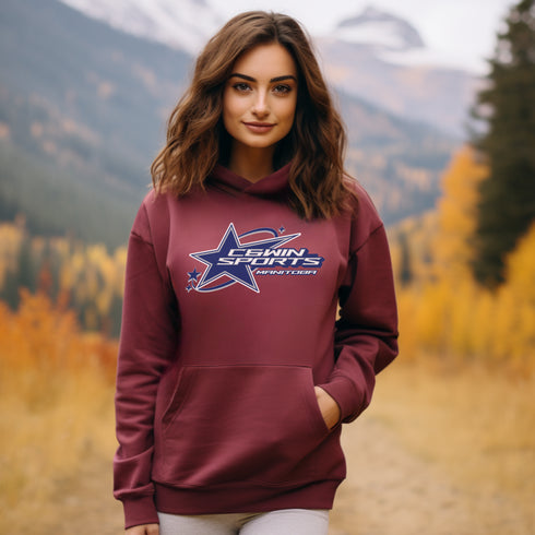 C & Win Sports C & Win Sports Star Hoodie Maroon / S - C & Win Sports