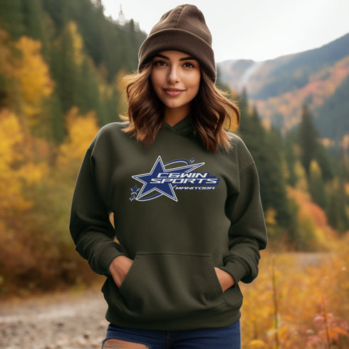 C & Win Sports C & Win Sports Star Hoodie Military Green / S - C & Win Sports