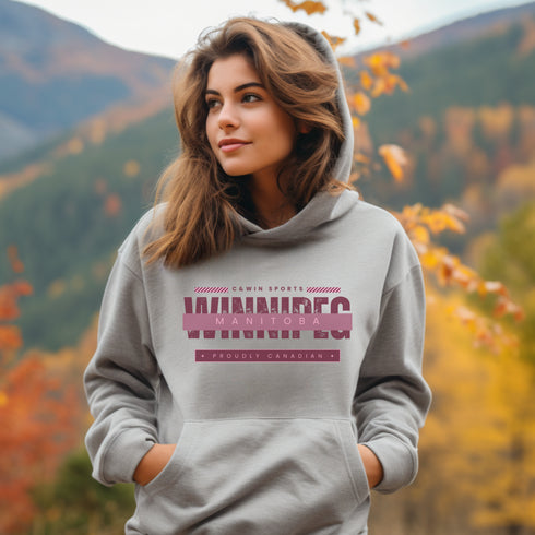 C & Win Sports Winnipeg Manitoba Hoodie Sport Grey / S - C & Win Sports