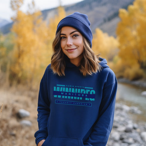 C & Win Sports Winnipeg Manitoba Hoodie Royal / S - C & Win Sports