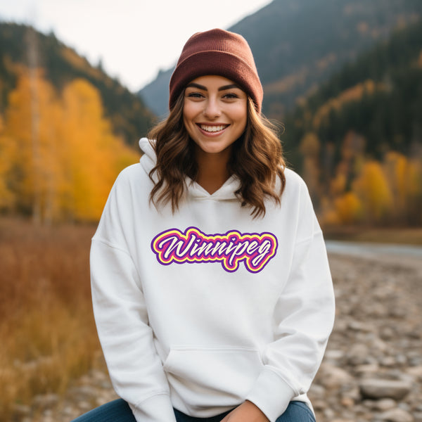 C & Win Sports Winnipeg Retro Hoodie White / S - C & Win Sports