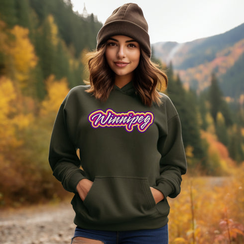 C & Win Sports Winnipeg Retro Hoodie Military Green / S - C & Win Sports