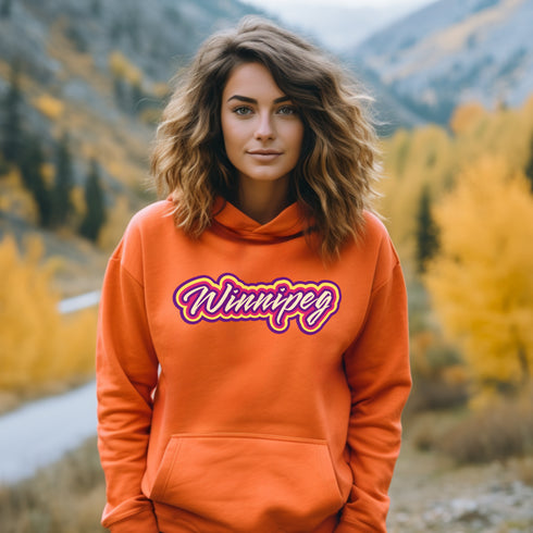 C & Win Sports Winnipeg Retro Hoodie Orange / S - C & Win Sports