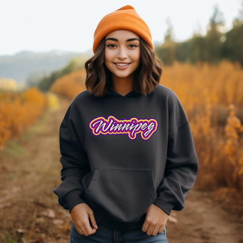 C & Win Sports Winnipeg Retro Hoodie Dark Heather / S - C & Win Sports