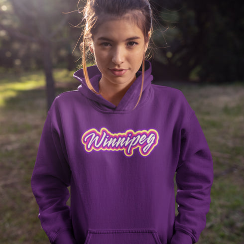 C & Win Sports Winnipeg Retro Hoodie Purple / S - C & Win Sports