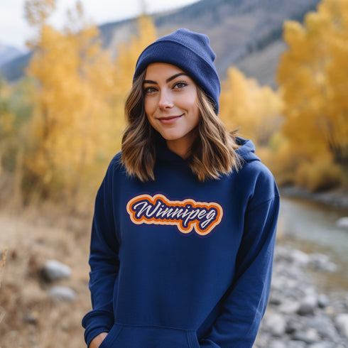 C & Win Sports Winnipeg Retro Hoodie Royal / S - C & Win Sports