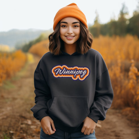 C & Win Sports Winnipeg Retro Hoodie Dark Heather / S - C & Win Sports