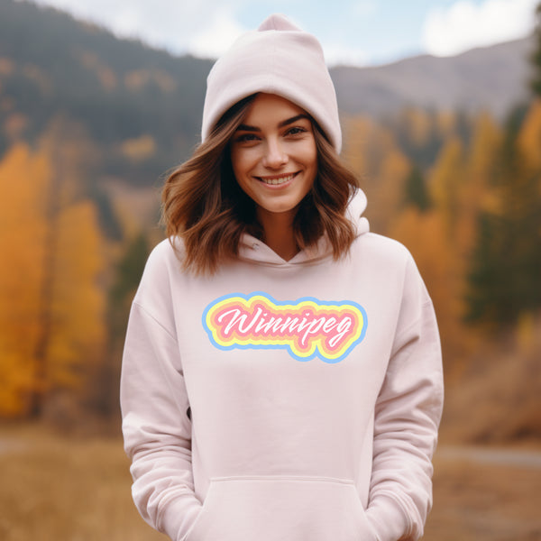 C & Win Sports Winnipeg Retro Hoodie Light Pink / S - C & Win Sports