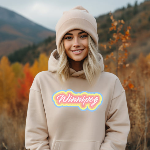 C & Win Sports Winnipeg Retro Hoodie Sand / S - C & Win Sports