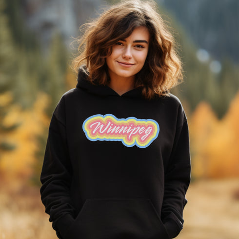 C & Win Sports Winnipeg Retro Hoodie Black / S - C & Win Sports