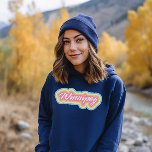 C & Win Sports Winnipeg Retro Hoodie Royal / S - C & Win Sports