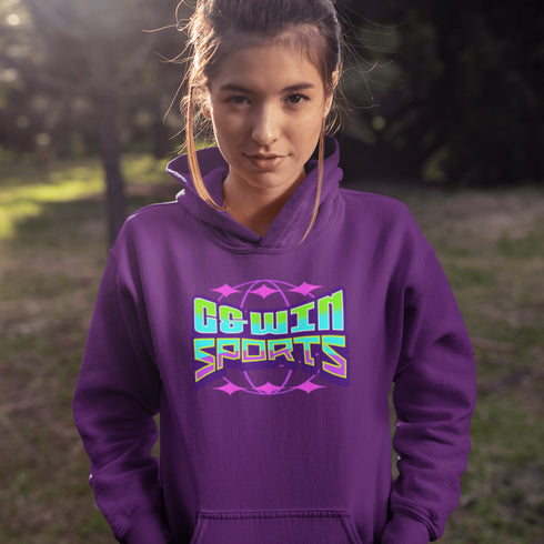 C & Win Sports C & Win Sports Retro Hoodie Purple / S - C & Win Sports