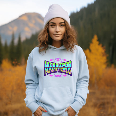 C & Win Sports Retro Winnipeg Hoodie Light Blue / S - C & Win Sports