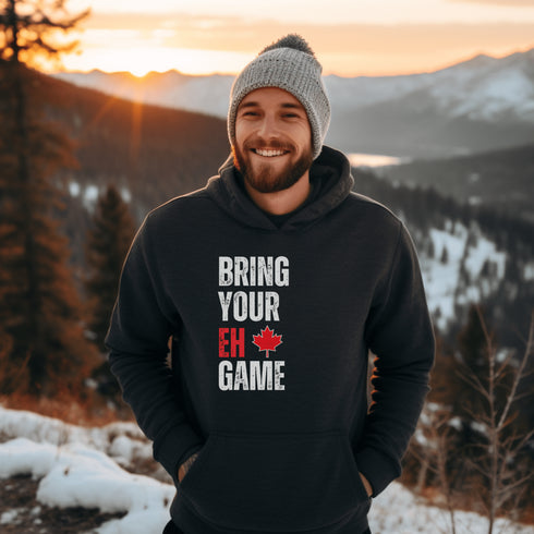 C & Win Sports Bring Your Eh Game Hoodie Dark Heather / S - C & Win Sports