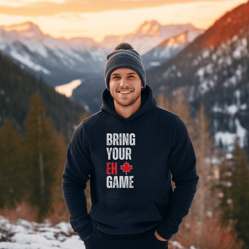 C & Win Sports Bring Your Eh Game Hoodie Navy / S - C & Win Sports