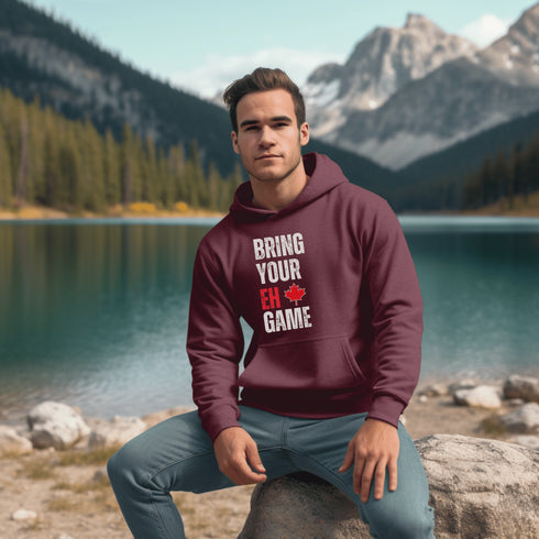 C & Win Sports Bring Your Eh Game Hoodie Maroon / S - C & Win Sports