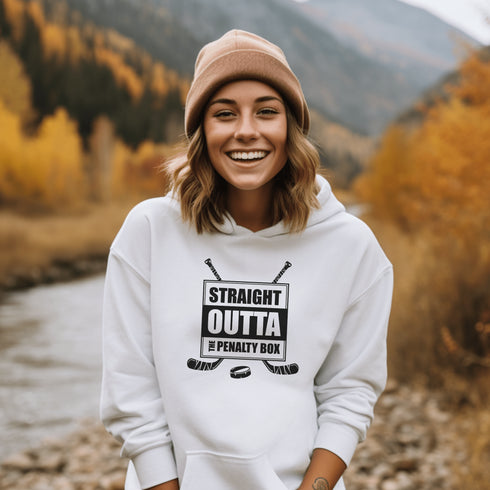 C & Win Sports Straight Outta The Penalty Box Hoodie White / S - C & Win Sports