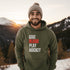C & Win Sports Give Blood Play Hockey Hoodie Military Green / S - C & Win Sports