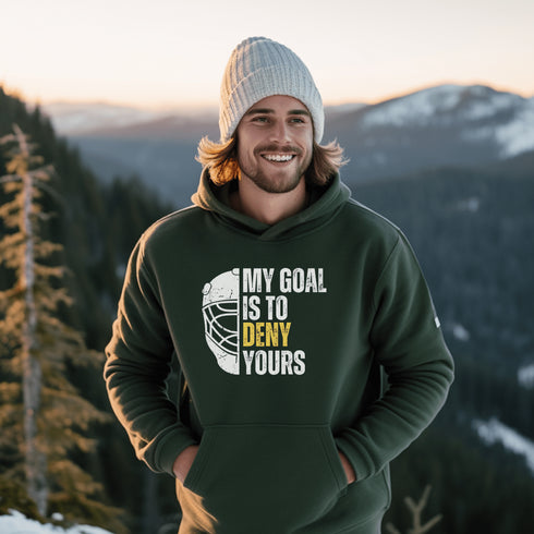 C & Win Sports My Goal Is To Deny Yours Hoodie Forest Green / S - C & Win Sports