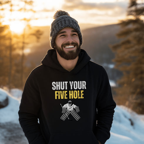 C & Win Sports Shut Your Five Hole Hoodie Black / S - C & Win Sports
