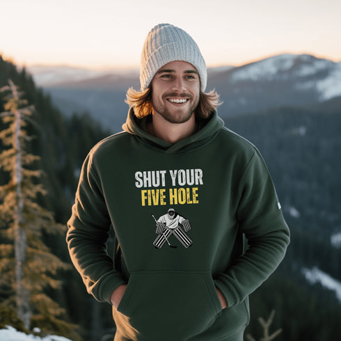 C & Win Sports Shut Your Five Hole Hoodie Forest Green / S - C & Win Sports