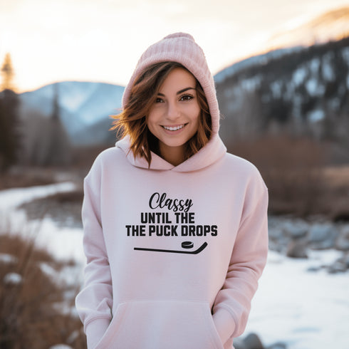 C & Win Sports Classy Until The Puck Drops Light Pink / S - C & Win Sports