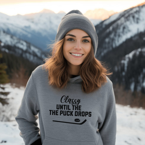 C & Win Sports Classy Until The Puck Drops Sport Grey / S - C & Win Sports