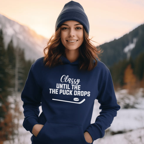 C & Win Sports Classy Until The Puck Drops Navy / S - C & Win Sports